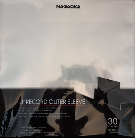 Nagaoka JC30LP 12" Vinyl Record LP Outer Sleeves (pack of 30)