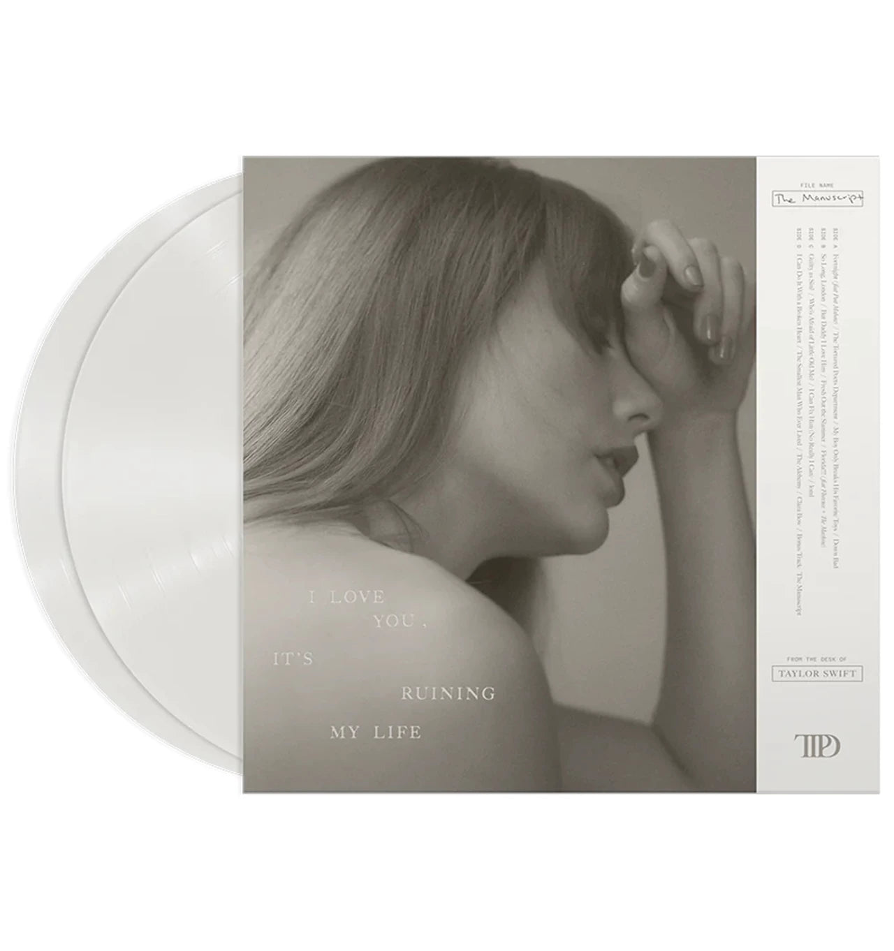 The Tortured Poets Department - Ghosted White Edition by Taylor Swift [Vinyl 2×LP]