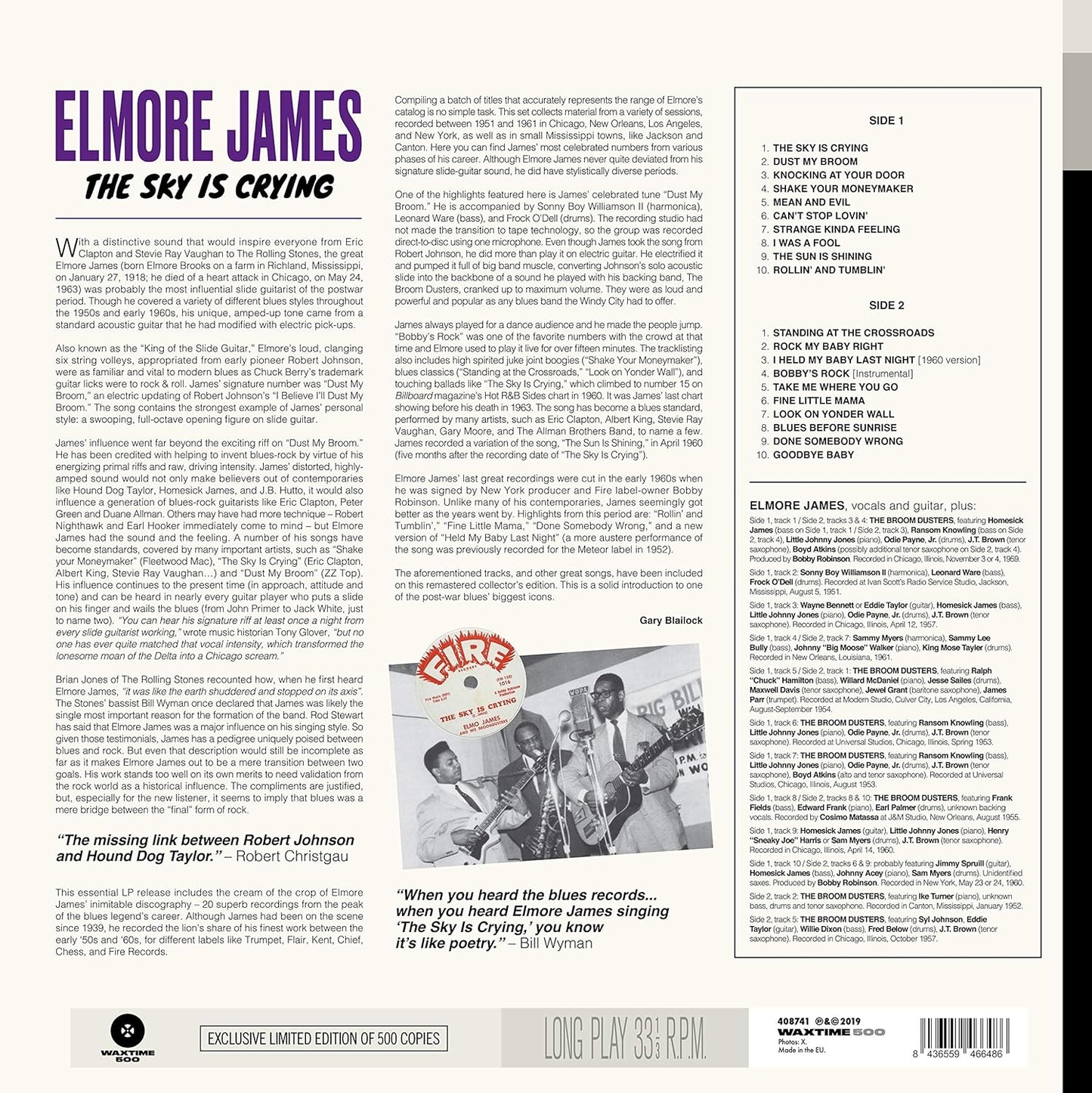 Elmore James - The Sky Is Crying [180g Vinyl LP]