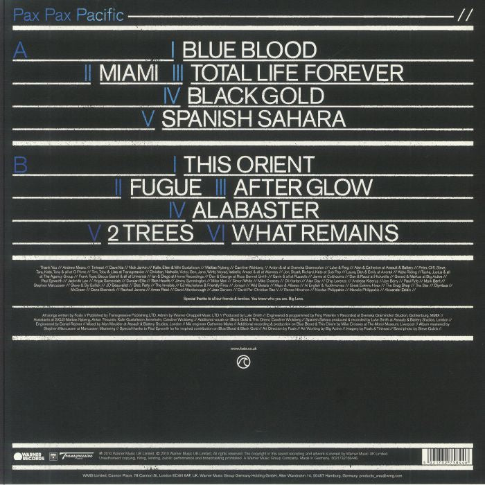 Foals – Total Life Forever (Reissue) [Blue Vinyl LP]
