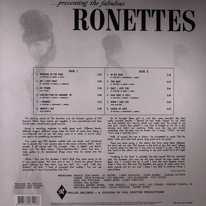 The Ronettes featuring Veronica – Presenting The Fabulous Ronettes [180g Vinyl LP]