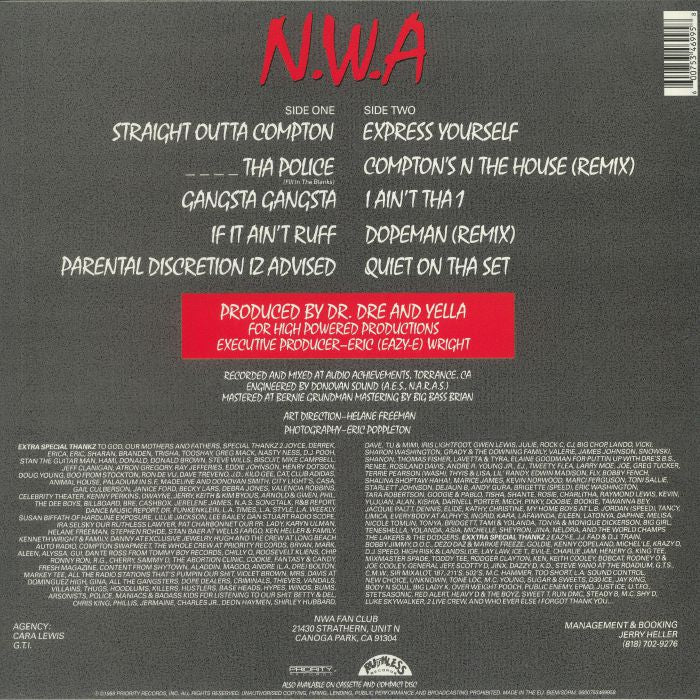 N.W.A – Straight Outta Compton [180g LP Vinyl]