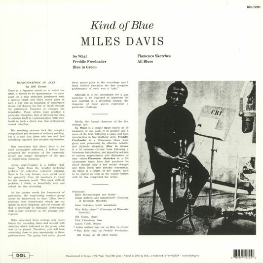 Miles Davis – Kind Of Blue [180 Gram Vinyl LP]