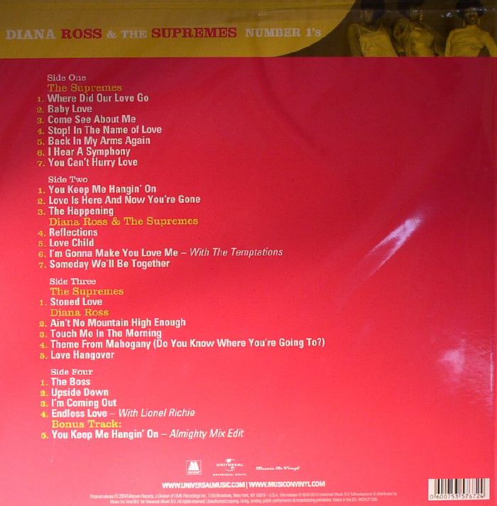 Diana Ross & The Supremes – Number 1s (Remastered) [Vinyl 2×LP]