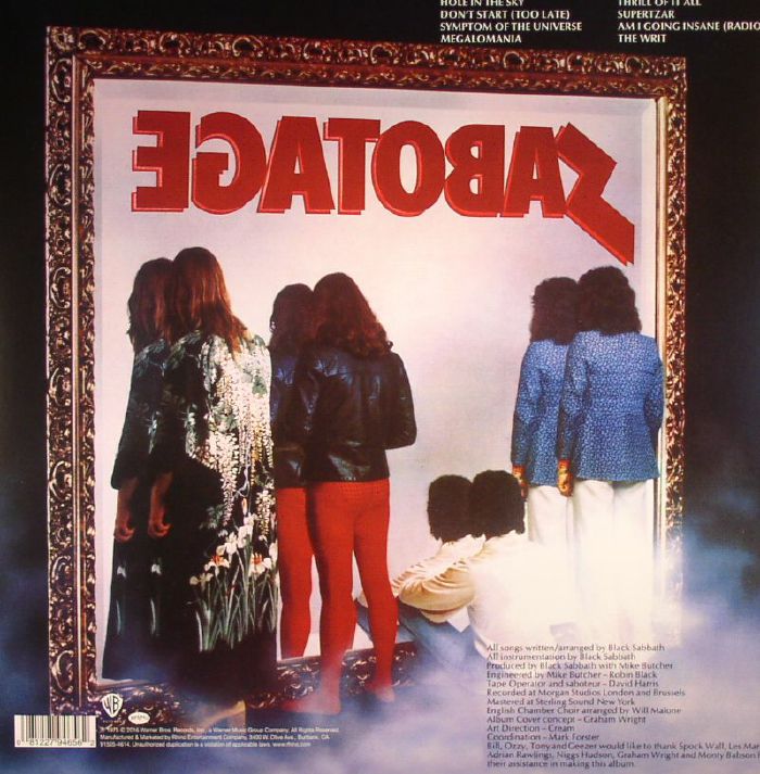 Black Sabbath – Sabotage (Remastered Rhino US Edition) [180g LP Vinyl]