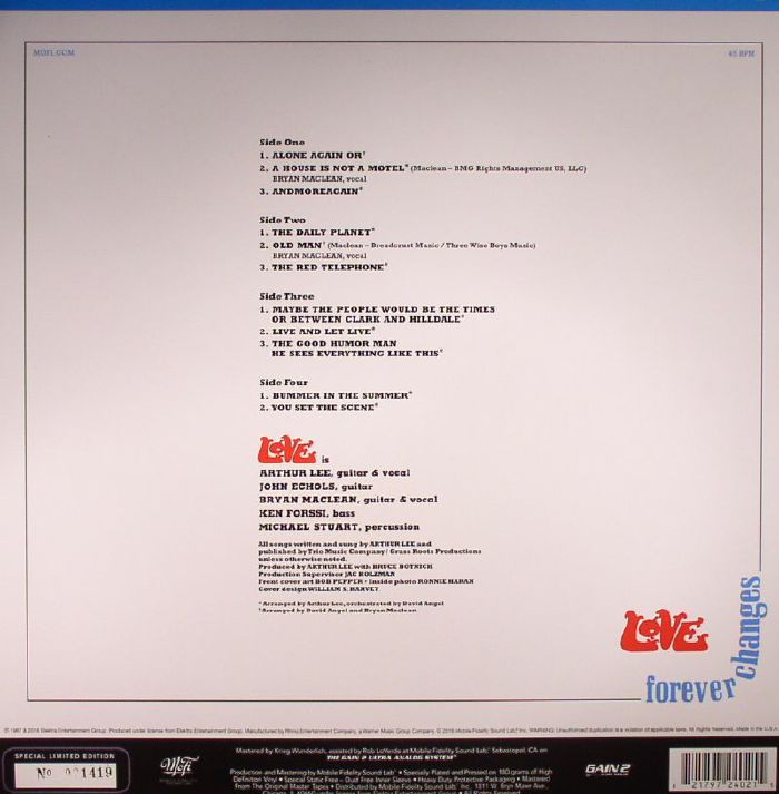 Love – Forever Changes (Mobile Fidelity Remastered Edition) [180g 2xLP Vinyl]