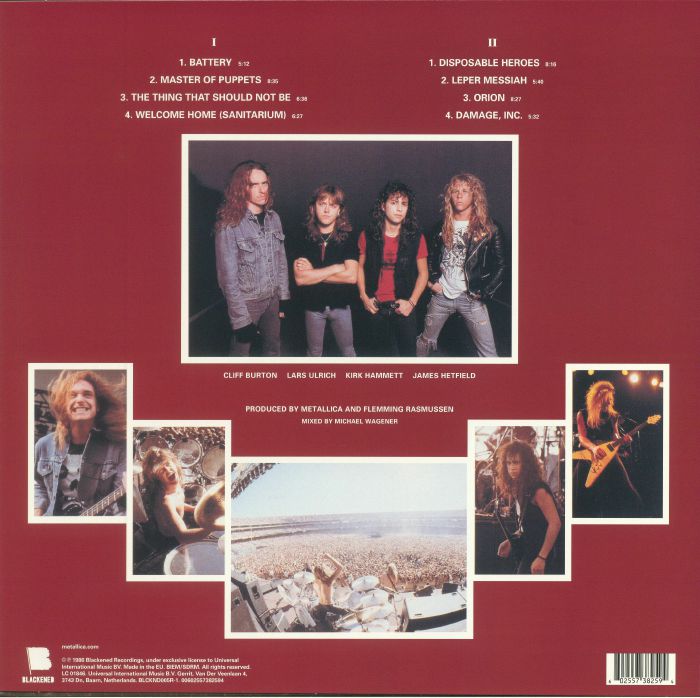 Metallica – Master Of Puppets (Remastered Reissue) [180 Gram Vinyl LP + Insert]