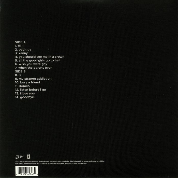 Billie Eilish – When We All Fall Asleep, Where Do We Go? [180g Orange Vinyl LP]