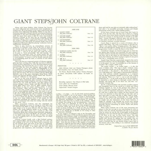 John Coltrane – Giant Steps (DOL Blue Vinyl Reissue) [180g LP Vinyl]