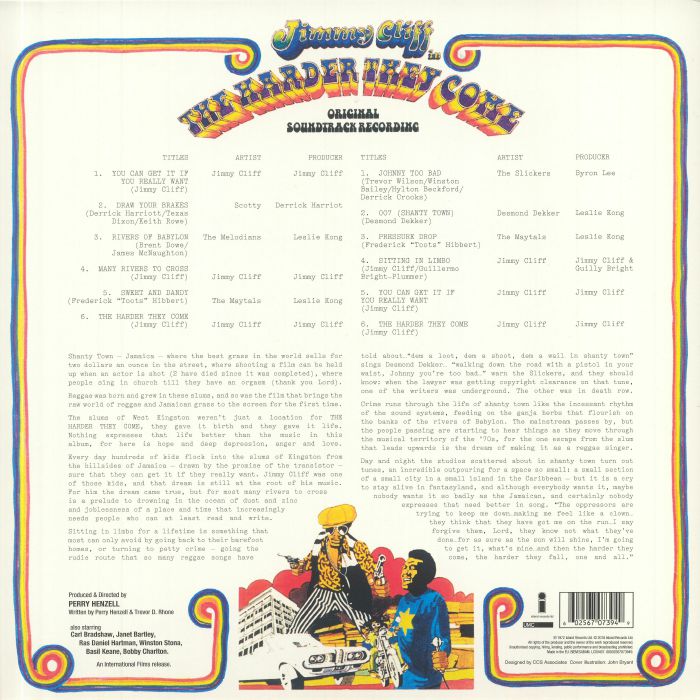 Jimmy Cliff / Various – The Harder They Come (Soundtrack Reissue) [LP Vinyl]