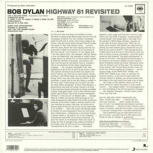 Bob Dylan – Highway 61 Revisited (Remastered) [Clear Vinyl LP]