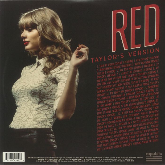Taylor Swift - Red: Taylor's Version 4LP Vinyl – Viking Records Ltd