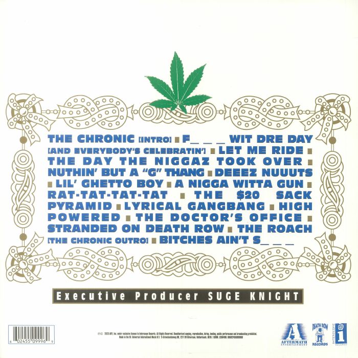 Dr. Dre – The Chronic (30th Anniversary Edition) [Limited 2xLP Vinyl + Insert]