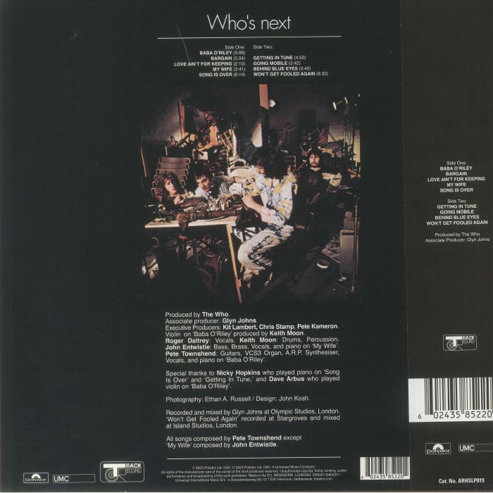 The Who – Who's Next (50th Anniversary Edition) [LP Vinyl 180g Half-Speed Mastered + Obi-Strip]