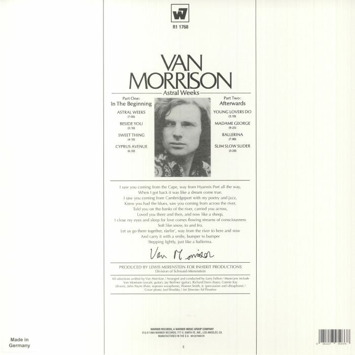 Van Morrison – Astral Weeks (Limited Olive Green 180g Vinyl Reissue)