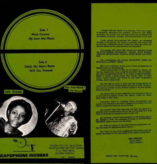 Ebo Taylor - My Love and Music [Vinyl LP] Back