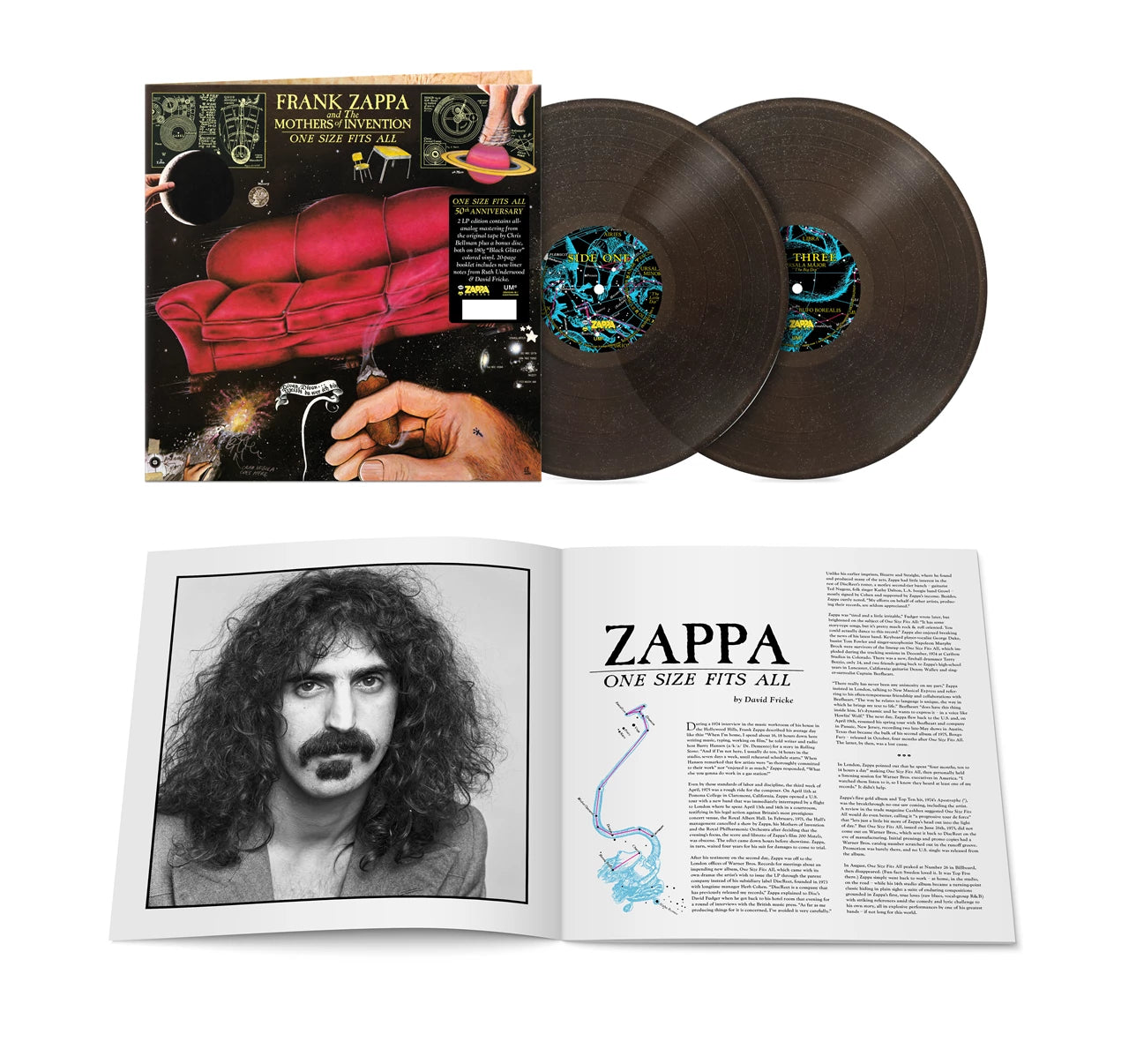 Frank Zappa And The Mothers Of Invention — One Size Fits All (50th Anniversary) [2× Vinyl LP · 180g Black Glitter · Gatefold]