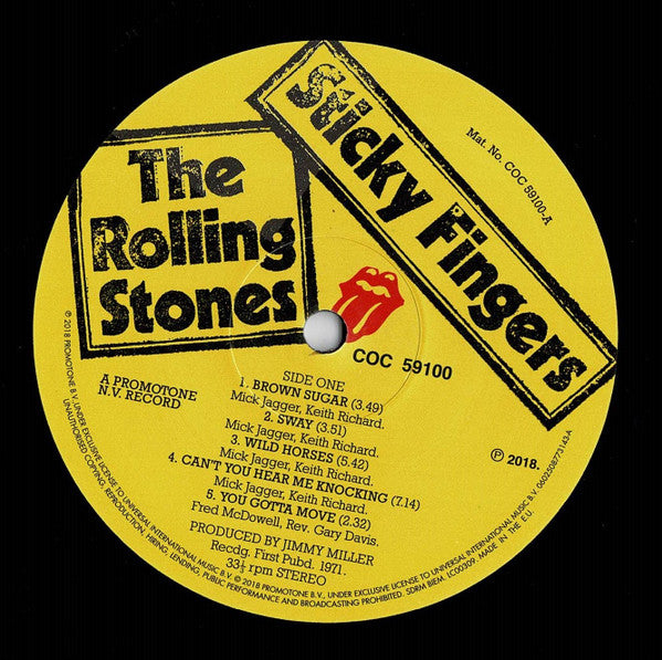 Sticky Fingers - The Rolling Stones (Half‑Speed Remastered) [180g Vinyl LP]