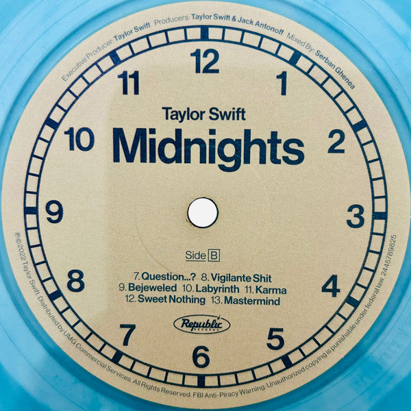Midnights Moonstone Blue Edition by Taylor Swift [Coloured Vinyl LP]