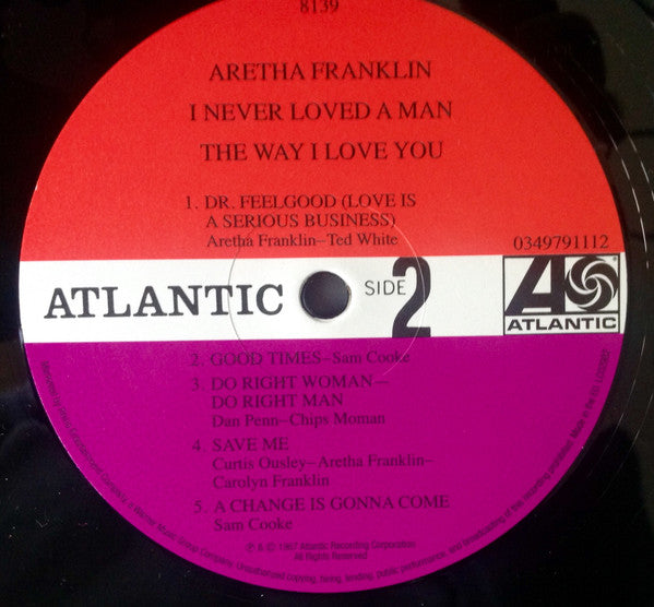 Aretha Franklin – I Never Loved A Man (Mono) [180 Gram Vinyl LP]
