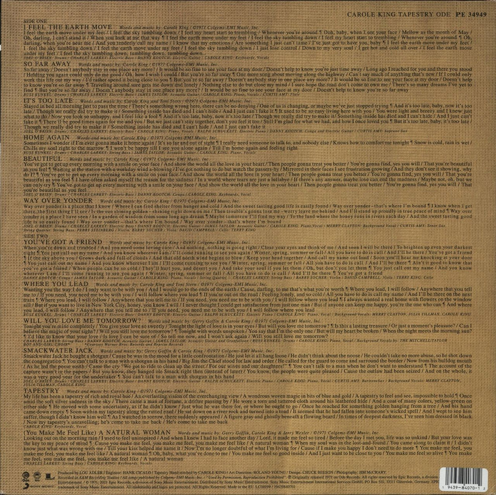 Tapestry by Carole King [180g Vinyl LP]