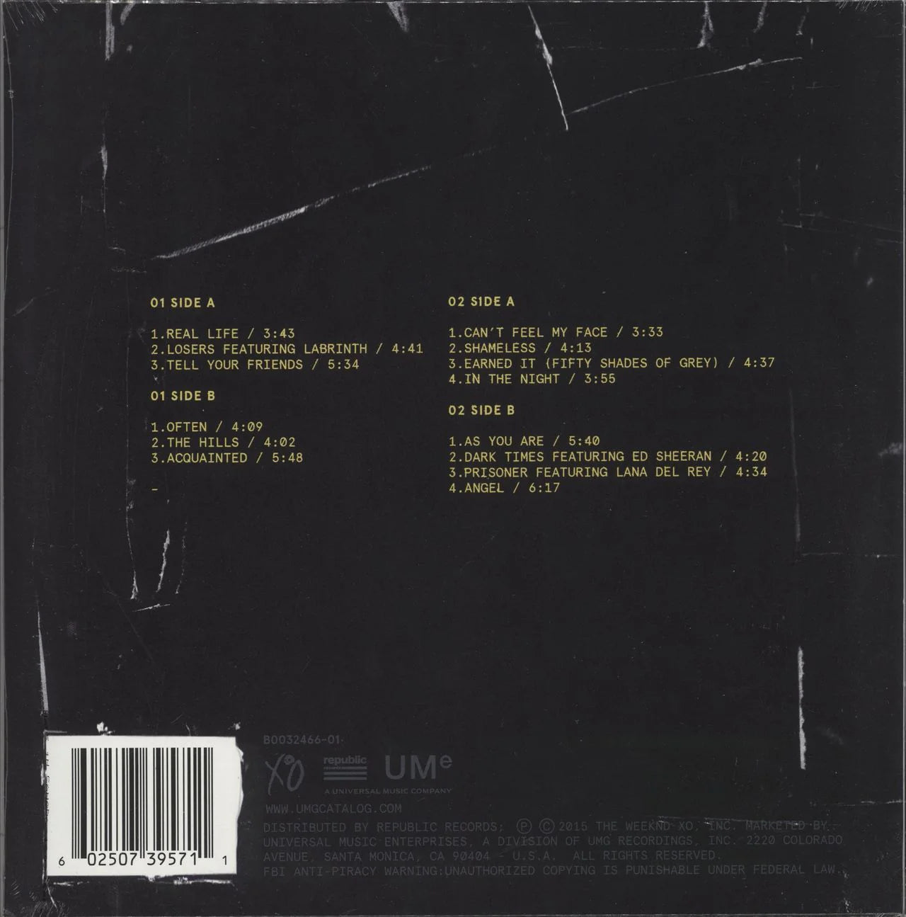 The Weeknd – Beauty Behind The Madness (5 Year Anniversary Edition) [Yellow Vinyl 2xLP]